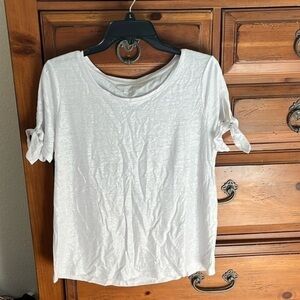 Talbots Women’s White Sparkling Tee Size Large NWOT